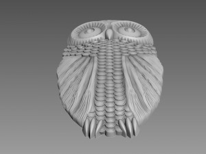 Owl Bas-relief 3D-Modell