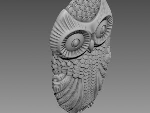 Owl Bas-relief 3D-Modell