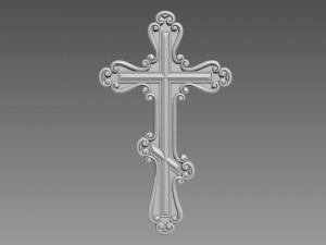 Cross bas-relief Model 3D