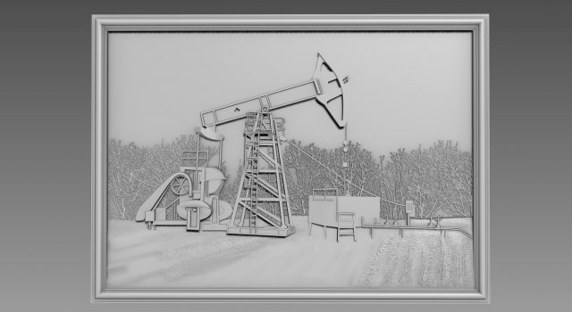 Drilling rig Relief 3Dモデル .c4d .max .obj .3ds .fbx .stl .blend 