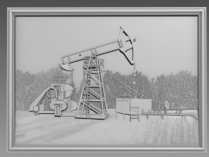 Drilling rig Relief Model 3D