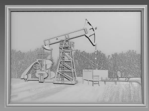 Drilling rig Relief 3D Model