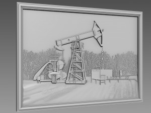 Drilling rig Relief 3Dモデル