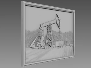 Буровая установка Релиф 3D Модель