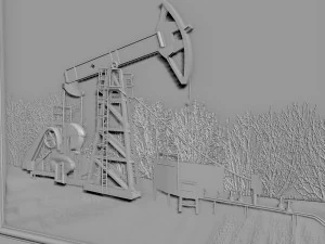 Буровая установка Релиф 3D Модель