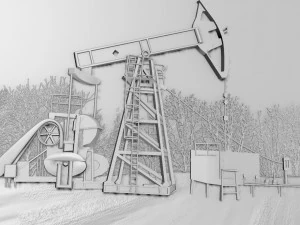 Буровая установка Релиф 3D Модель