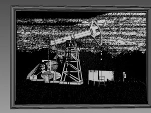 Буровая установка Релиф 3D Модель