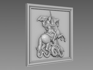 St George the Victorious bas-relief for CNC 3D Модель