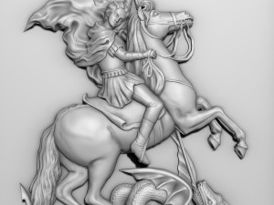 St George the Victorious bas-relief for CNC 3D Модель