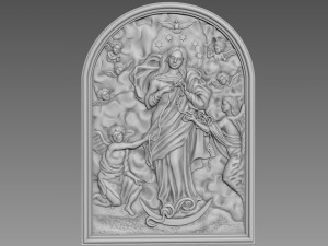 The Virgin Mary Bas-relief 3D Model