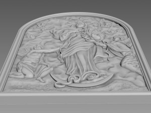 The Virgin Mary Bas-relief 3D Model