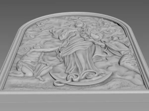 The Virgin Mary Bas-relief 3D Model