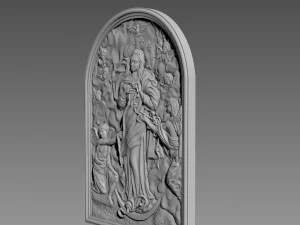 The Virgin Mary Bas-relief 3D Model