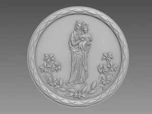 Virgin Mary and Child 3D Model