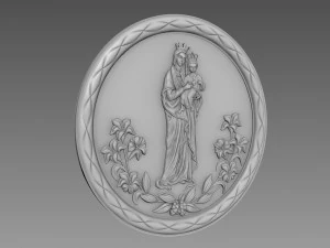 Virgin Mary and Child 3D Model
