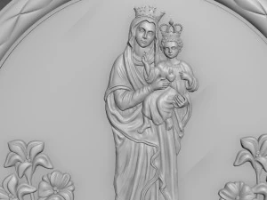 Virgin Mary and Child 3D Model