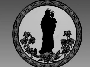 Virgin Mary and Child 3D Model