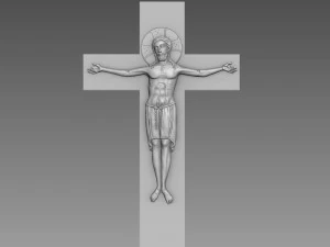 예수 십자가 구호 3D 모델