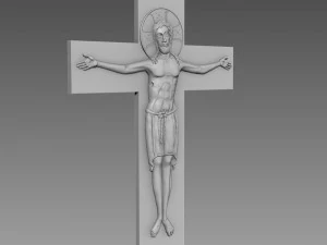 Jesus Crucifix Relief 3D Model