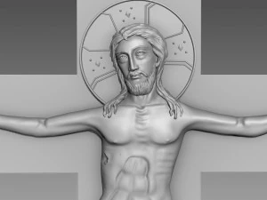 Jesus Crucifix Relief 3D Model