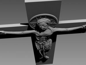 Jesus Crucifix Relief 3D Модель