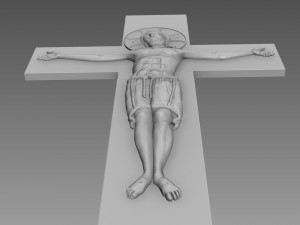 Jesus Crucifix Relief 3D Модель