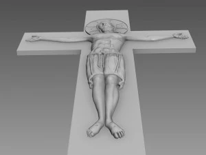 Jesus Crucifix Relief 3D Model