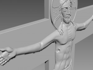 Jesus Crucifix Relief 3D Модель