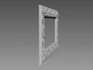 Mirror Frame Large Flower 3D Model
