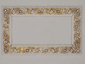 Mirror Frame Large Flower 3D Model