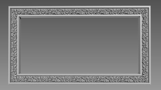 Frame Small Flowers 3D Model .c4d .max .obj .3ds .fbx .stl .blend