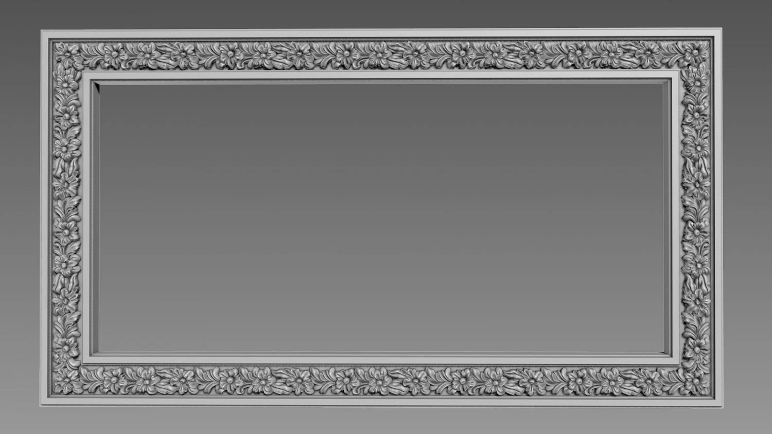 Frame Small Flowers 3D Model .c4d .max .obj .3ds .fbx .stl .blend 