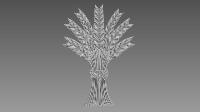 Spikelets of wheat Relief Modèle 3D .c4d .max .obj .3ds .fbx .stl .blend 