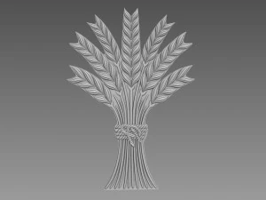 गेहूँ की बालियाँ राहत 3D मॉडल