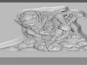 Cave gnome Bas-relief 3D 模型