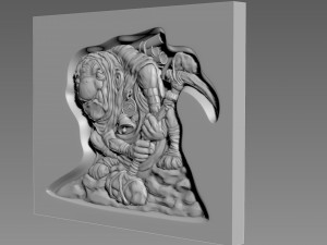 Cave gnome Bas-relief 3D 模型