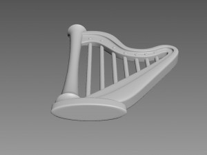 Harp relief Modelo 3D