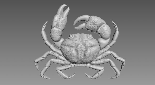 Crab Relief Model 3D .c4d .max .obj .3ds .fbx .stl .blend 