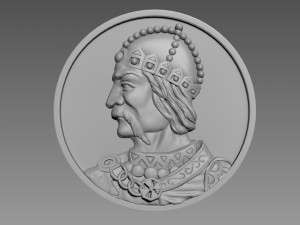Coin Bas-Relief 3D Model