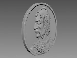 Coin Bas-Relief 3D Model