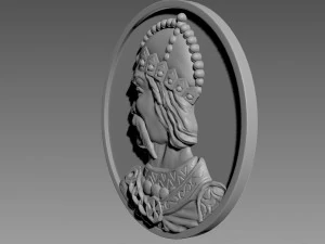 Coin Bas-Relief 3D Model