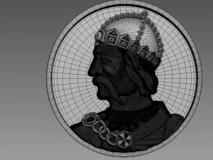 Coin Bas-Relief 3D Model