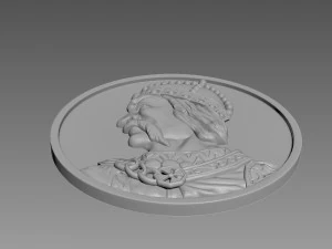 Coin Bas-Relief 3D Model