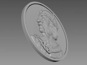 Coin Bas-Relief 3D Model