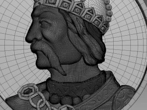 Coin Bas-Relief 3D Model