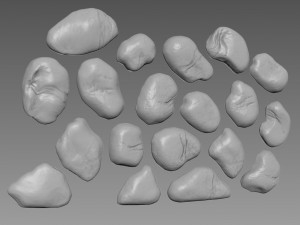 Pebbles Rock Relief 3D Модель
