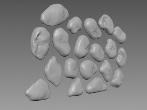 Pebbles Rock Relief 3D Модель
