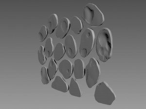 Pebbles Rock Relief 3D Модель