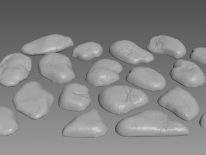 Pebbles Rock Relief 3D Модель