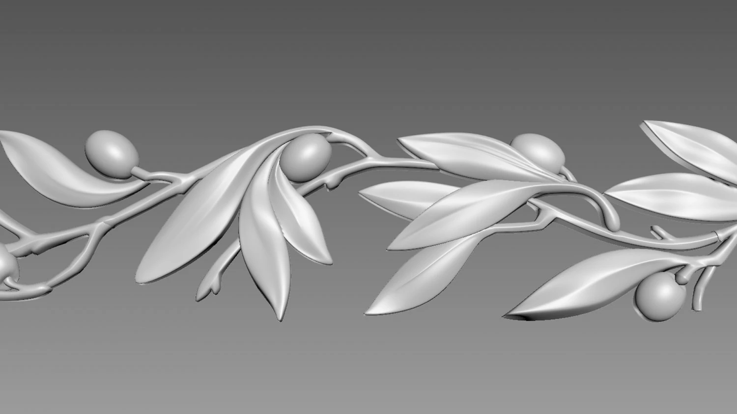 Olive Branch 3D Model .c4d .max .obj .3ds .fbx .stl .blend 